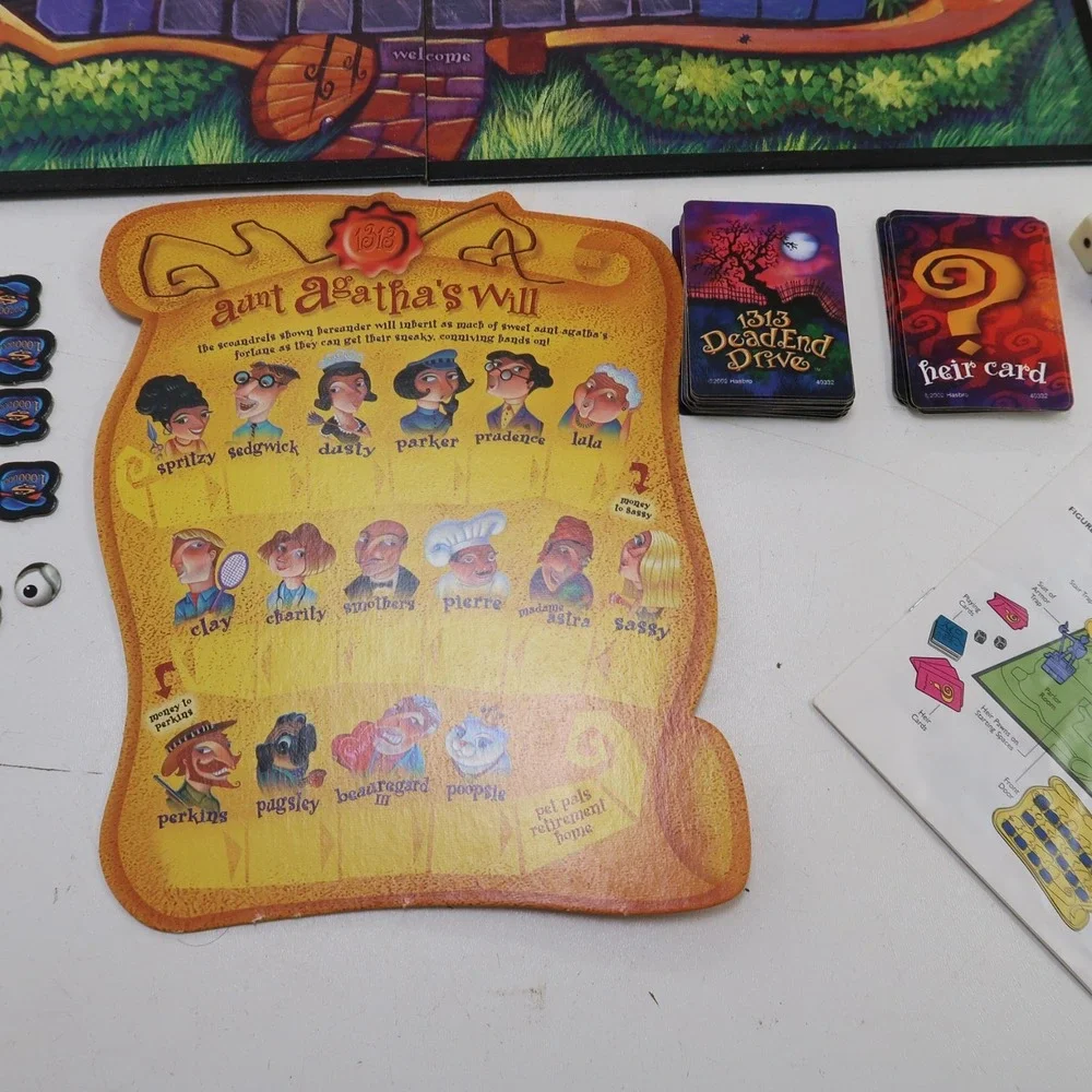 1313 Dead End Drive Board Game Parker Brothers Hasbro 2002 97% complete